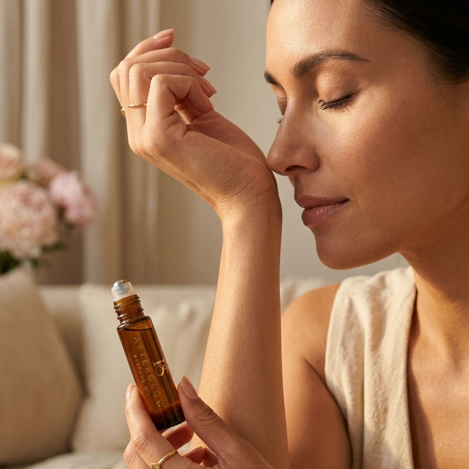 Female scent perfume oil roll on Afterglow inspired by baccarat rouge