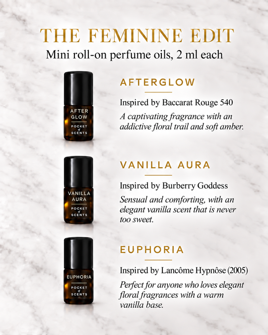 Pocket of scents discovery kit of perfume oils 