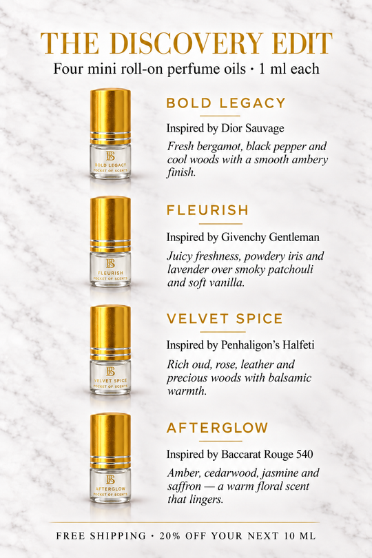The discovery kit perfume oil dupe from pocket of scents